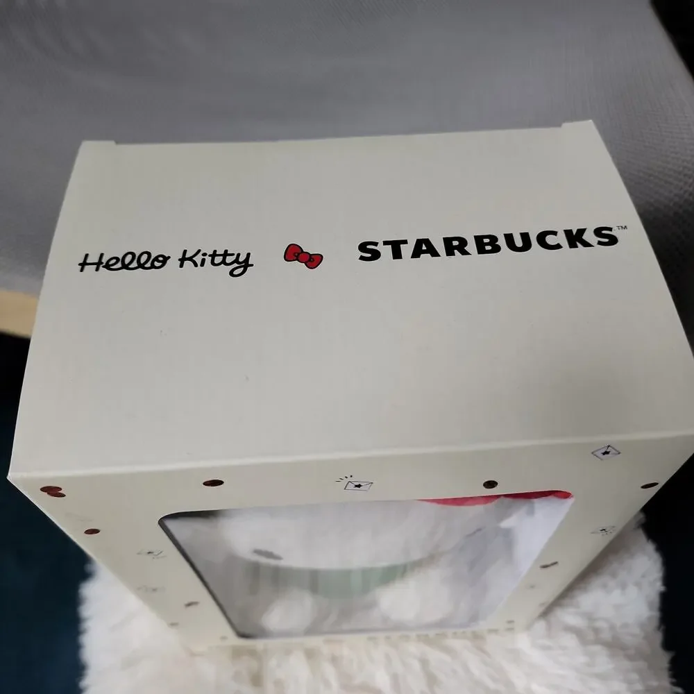 Hello Kitty Starbucks Barista Plush Doll Green Apron Special Edition New